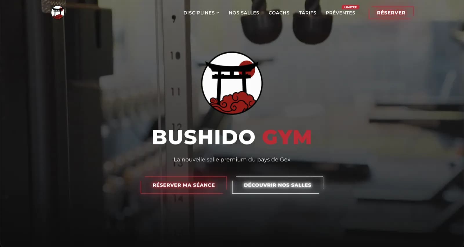 Aperçu du site Bushido Gym